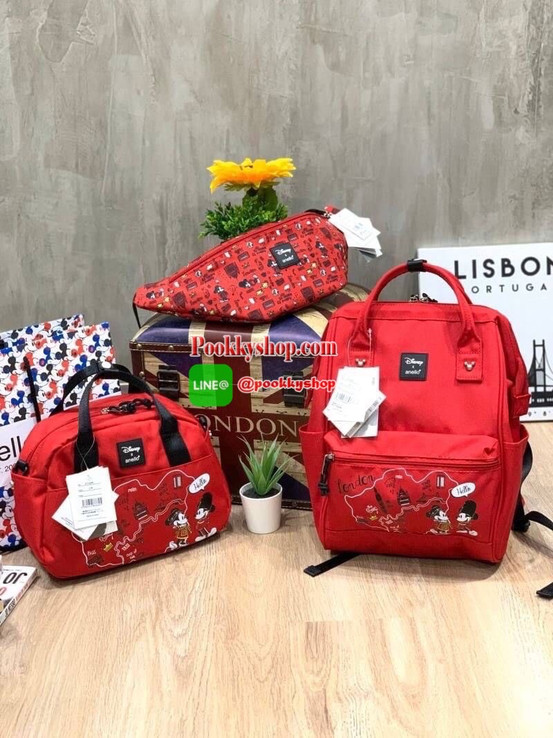 ANELLO กระเป๋าสะพายข้าง SHOULDER MINI DISNEY X ANELLO รุ่นDT-G009 กระเป๋าสะพายข้างรุ่นใหม่จากDisney x anello ซีรีย์ Let's travel with Mickey ซีซั่น 2 คอลเลคชั่นใหม่ที่มีการนำทั้ง 5 ประเทศ เอาสถานที่มาวางบนตัวกระเป๋าและมีตัวการ์ตูนสุดคลาสสิคอย่าง Mick