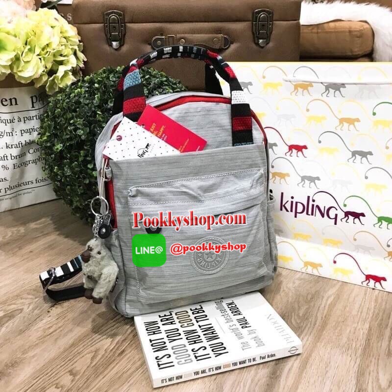 NEW ARRIVAL! KIPLING 2WAYS MINI BACKPACK กระเป๋าสะพาย 2Ways วัสดุ Nylon & Polyester 100% มีหูหิ้วปั้มแบรนด์เเละสายสะพายยาวหลากสีเลื่อนปรับได้ถอดได้ สามารถถือหรือสะพายได้หลายแบบไม่จำเจ จะสะพายไหล่ สะพายเฉียง Crossbody หรือจะคล้องสายเป็นเป้สะพายหลัง Backpac