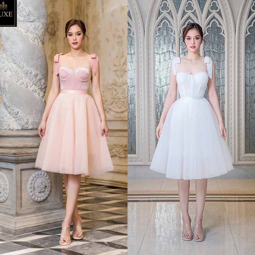 เสื้อแฟชั่น เสื้อสายเดี่ยวสไตล์คอร์เซ็ตบรา ผ้ากำมะหยี่เนื้อนุ่มยืดหยุ่น มีโครงทั้งเก็บและดันทรงสวย