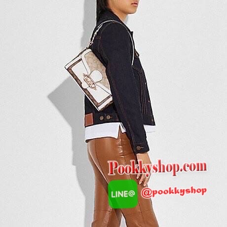 COACH 2723 JADE SHOULDER BAG IN BLOCKED SIGNATURE CANVAS BEST SELLER!! งานหรูเกินราคา!! กระเป๋าสะพายหนังแคนวาสตัดหนังเรียบ ด้านข้างดีไซน์หนังลายงู เข้ากันอย่างมีสไตล์ 😊 สวย เนี้ยบ เฉียบ ผู้ดี!! กระเป๋าเปิด-ปิดด้วยฝาคาด พร้อมแถบแม่เหล็กในตัว รับรอง
