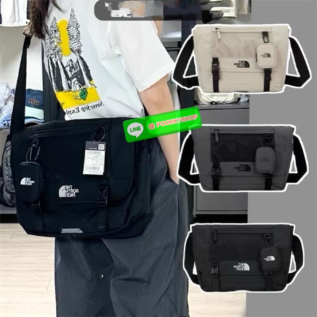 he North Face SUPER MESSENGER BAG L NN2PQ00J BLACK UNISEX 🔖กระเป๋าสะพายข้างมัลติฟังก์ชั่น! ทันสมัยและใช้งานได้หลากหลาย Item ที่ต้องมีเมื่อออกไปข้างนอก! ใช้งานได้จริงและมีสไตล์อเมริกันเทห์สุดๆ สามารถใช้ได้ทั้งผู้หญิงผู้ชาย สะพายไปทำงานไปเรียน เที่ย