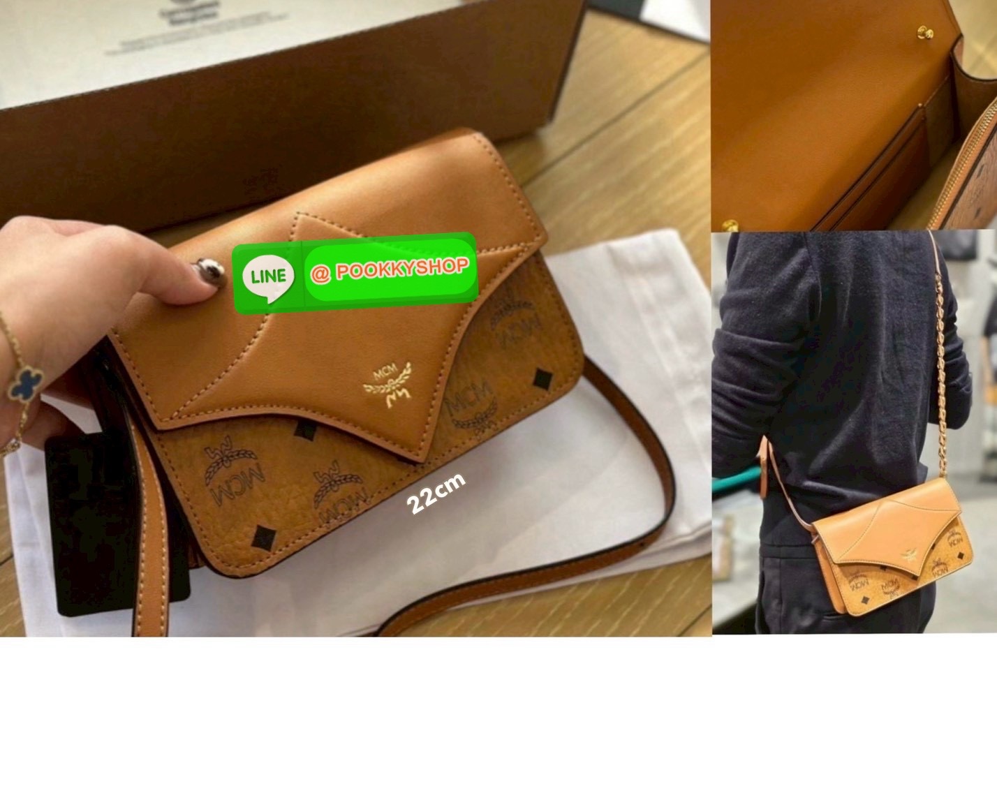 👜 MCM Diamond Shoulder Bag in Visetos Leather Mix 👜 • กระเป๋าสะพายรุ่น Diamond Shoulder Bag ดีไซน์หรู โดดเด่นด้วยฝาปิดรูปทรง “เพชร” เอกลักษณ์เฉพาะของรุ่นนี้ 💎 • วัสดุ Visetos Coated Canvas ผสม หนังแท้เรียบเนียน (Leather Mix)