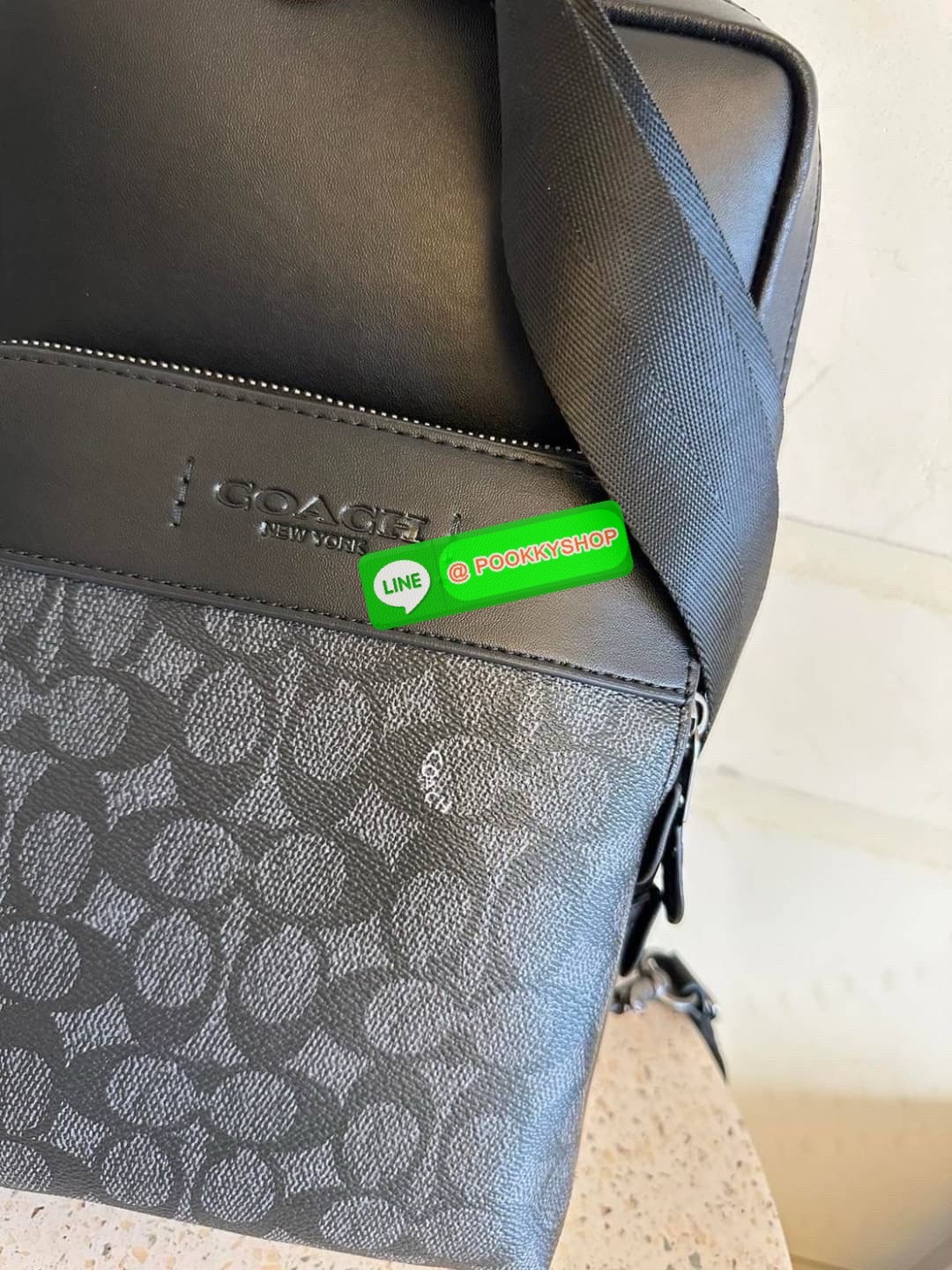 Coach C5331 Signature Gotham Pack กระเป๋า Sling Bag หนังเรียบหรู ใส่ได้ทุกวัน เท่แต่สุภาพในใบเดียว