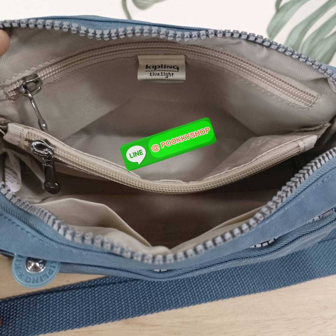 KIPLING Monkey program K16217 Seoul up sling bag รุ่น 3 ซิป สะพายข้าง ขนาดเล็กทรงสี่เหลี่ยมผืนผ้า วัสดุ Nylon 100% หลากหลายฟังก์ชั่นใช้งาน ครบครันในใบเดียว