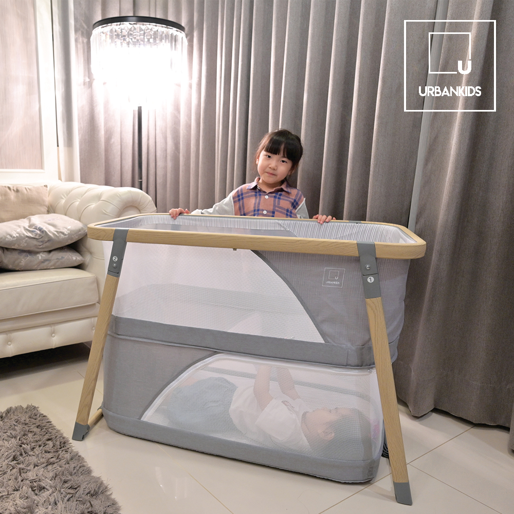 เตียงนอนเด็กอ่อน Urban Kids รุ่น Timeless Dream Sleeper 3 in1 เตียงนอนเด็กอ่อนพร้อมมุ้งครอบ
