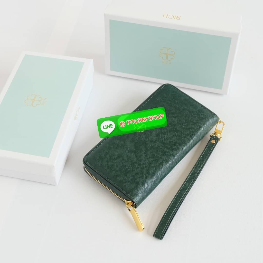 KEEP • Super Rich Collection 8 ( Long Wallet )• กระเป๋า สตางค์ขนาดยาว ซิปรอบ ภายใน จุของคุ้ม ใส่บัตร ใส่มือถือ มีช่องใส่เหรียญแยกอีกด้าน ใส่แบงค์พันได้ไม่ต้องพับ ใบจริงสวยมาก ได้ไปรับทรัพย์ทวีคูณแน่นอนค่ะ Don’t miss !!