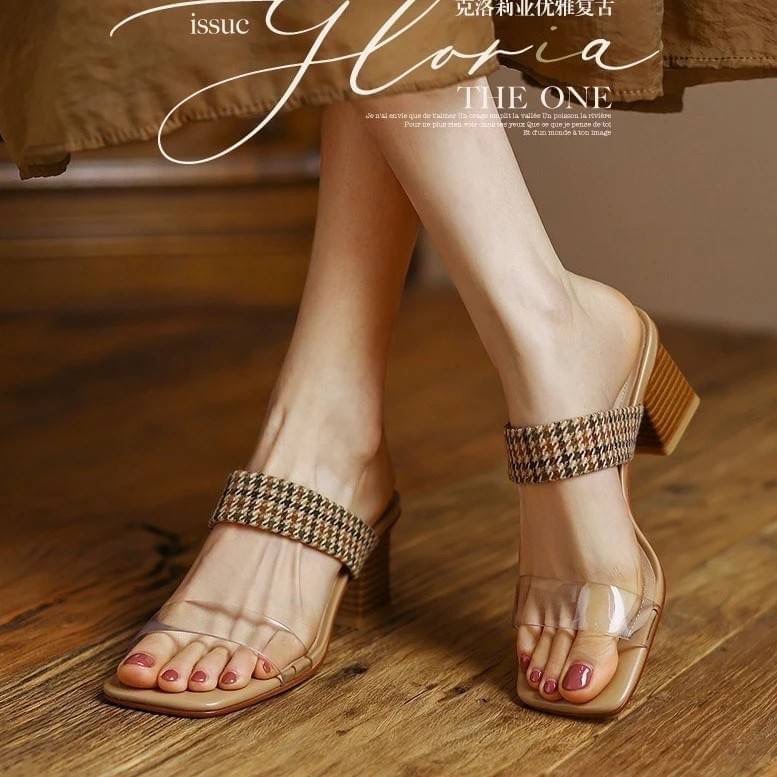 รุ่นใหม่ค๊า รองเท้าส้นตัน งานนำเข้า แบบดีไซน์ น่ารักมากกก