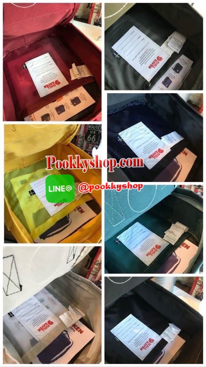 Classic มีกล่องแบรนด์ Kanken backpack รุ่น Classic แบรนด์ดังจากสวีเดนที่นิยมกันมากในหมู่วัยรุ่น กระเป๋าเป้ที่มีน้ำหนักเบา แต่มีความทนทาน และช่องว่างต่างๆมากขึ้น มีซิปหน้าสำหรับใส่ของกระจุกกระจิก และหูหิ้วทั้งด้านหน้าและด้านหลัง สำหรับการหิ้วถือได้สะดวก ใส