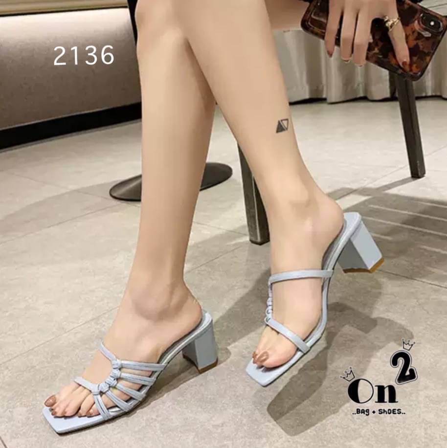 แบบใหม่พร้อมส่ง...รองเท้าส้นสูงสวมหน้าดีไซน์หนังสานงานเรียบเก๋สีพาสเทลสวยๆพร้อมส่ง3 สี