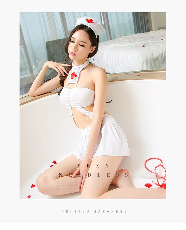 ชุดเดรสขาว นางพยาบาลสีขาว แต่งเว้า สวยเปรี้ยวเซ็กซี่มากๆคะ สำเนา