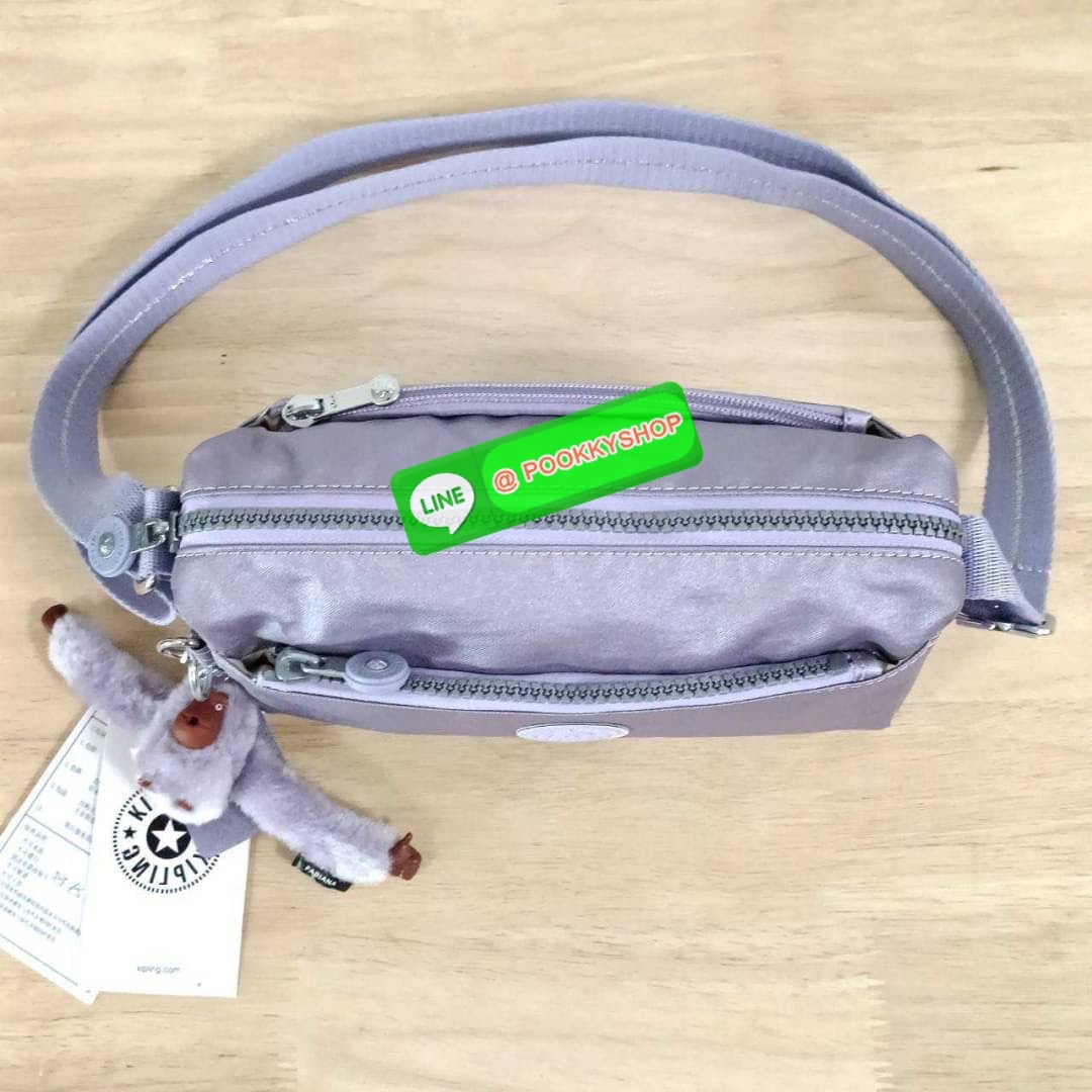 KIPLING Monkey program K16217 Seoul up sling bag รุ่น 3 ซิป สะพายข้าง ขนาดเล็กทรงสี่เหลี่ยมผืนผ้า วัสดุ Nylon 100% หลากหลายฟังก์ชั่นใช้งาน ครบครันในใบเดียว