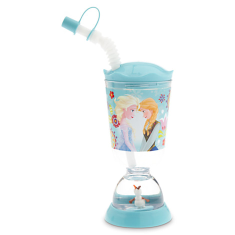 Frozen Snowglobe Tumbler with Straw