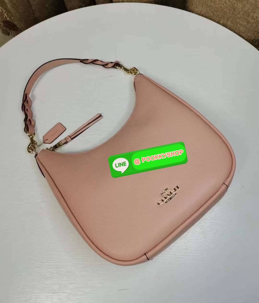 Coach C9190 Jules Hobo Shoulder Crossbody bag Refined pebble leather Inside zip and multifunction pockets Zip-top closure, fabric lining Detachable handle with 11" drop Outside zip pocket