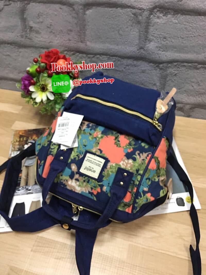 งาน3ป้าย ❤️ ภายในมีวดป((code) ❤️ ดุมCarrot New collection 2017!! กับ Anello Cotton backpack Flower pattern สไตล์วินเทจ ผ้าcottonแท้ ปากกระเป๋ามีโครงเป็นสัญลักษณ์ หูจับมีตัวล้อค ด้านหลังมีซิปเปิดปิดเพื่อหยิบจับของด้านในได้ ภายในกว้าง ใส่a4ได้