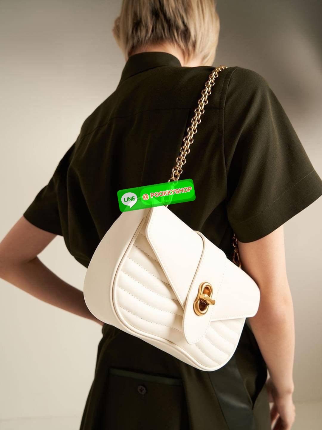 Charles & Keith Aubrielle Chain-Handle Panelled Crossbody Bag กระเป๋าสะพายข้างดีไซน์คลาสสิกขนาดกำลังพอเหมาะ ตัวกระเป๋าทำtextureลายนูนที่ด้านหน้าเพิ่มความโดดเด่น มาพร้อมสายสะพายโซ่สีทองหรูหราแบบคล้องแขน/คล้องไหล่และยังมีสายหนังสะพายยาวแบบปรับและถอดสายได้ ต