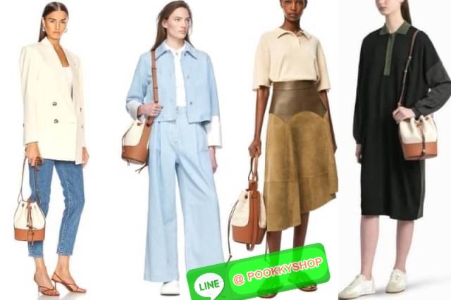 ✴️พร้อมส่งความสวย!✴️ NEW IN! LOEWE CROSSBODY BUCKET BAG GIFT WITH PURCHASE (GWP) กระเป๋าถือหรือสะพายพรีเมี่ยมกิ๊ฟ Limited Edition จาก LOEWE PERFUME DUTYFREE COUNTER วัสดุ Canvas & Leather calfskin ขนาดกำลังดี น้ำหนักเบา ภายในโล่งกว้างและจุ ส