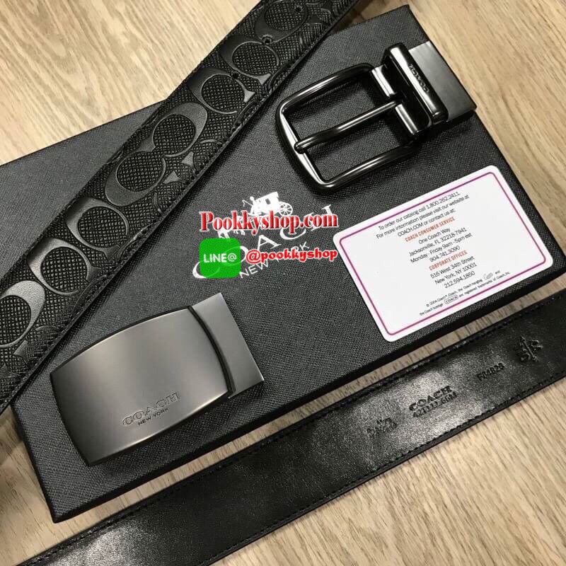 ห้ามพลาดเซทสุดคุ้ม ซื้อ1ได้ถึง2! NEW ARRIVAL! COACH BELT VALUE PACK BOX SET เซทเข็มขัด 2in1 Limited Edition จาก Coachในเซทมีหัวเข็มขัด2แบบ2สไตล์สวยน่าใช้ สายเข็มขัดสามารถกลับด้านใช้ได้2ด้านมี2ลายให้หนุ่มๆสลับใช้ได้ถึง4แบบในเซทเดียวไม่จำเจ สายเข็มขัดปรับระ