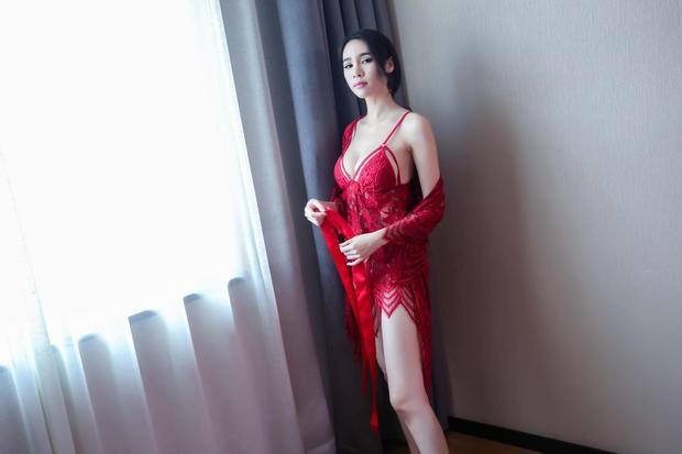 ชุดนอนเซ็กซี่ ชุดนอนแต่งลูกไม้ฉลุสีแดง สวยเซ็กซี่มากๆคะ