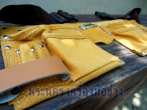 กระเป๋าช่าง หนังแท้ แบบคาดเอว ใบใหญ่