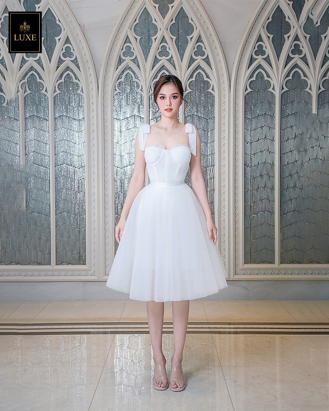 เสื้อแฟชั่น เสื้อสายเดี่ยวสไตล์คอร์เซ็ตบรา ผ้ากำมะหยี่เนื้อนุ่มยืดหยุ่น มีโครงทั้งเก็บและดันทรงสวย