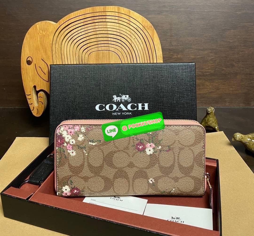 พร้อมส่ง 📌อุปกรณ์มาพร้อมกล่อง/แคร์การ์ด/ถุงกระดาษ/พวงกุญแจ COACH ACCORDION ZIP WALLET IN SIGNATURE CANVAS กระเป๋าสตางค์ใบยาว ซิปรอบ ใช้งานง่าย ด้วยฟังค์ชั้น ด้านใน ใส่บัตรได้จุใจ มีช่องซิปใส่เหรียญตรงกลาง โดนใจหลายๆคนไปเรียบร้อยและคลาสสิค เรียบหรู