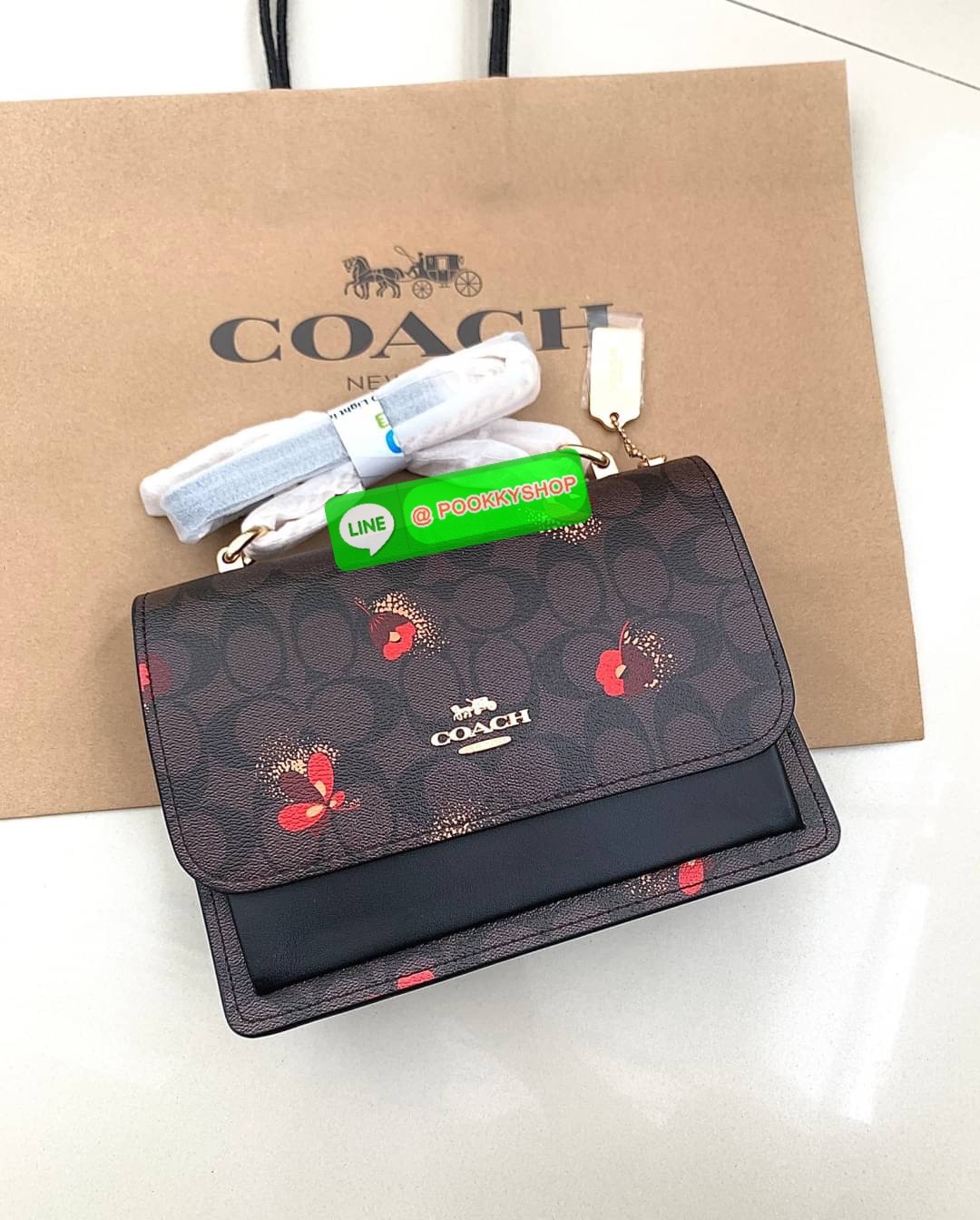 💥NEW IN💥 🌈สวยมากๆ อยากให้ได้ไปจริงๆจ้าา😘COACH KLARE CROSSBODY IN SIGNATURE CANVAS WITH POP FLORAL PRINT ((C5797)) พร้อมส่งที่ไทย สวยมากๆค่ะ🌺