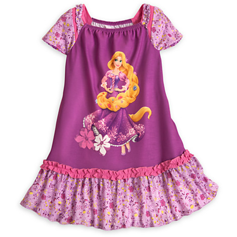 z Rapunzel Nightshirt with Cap Sleeves for Girls