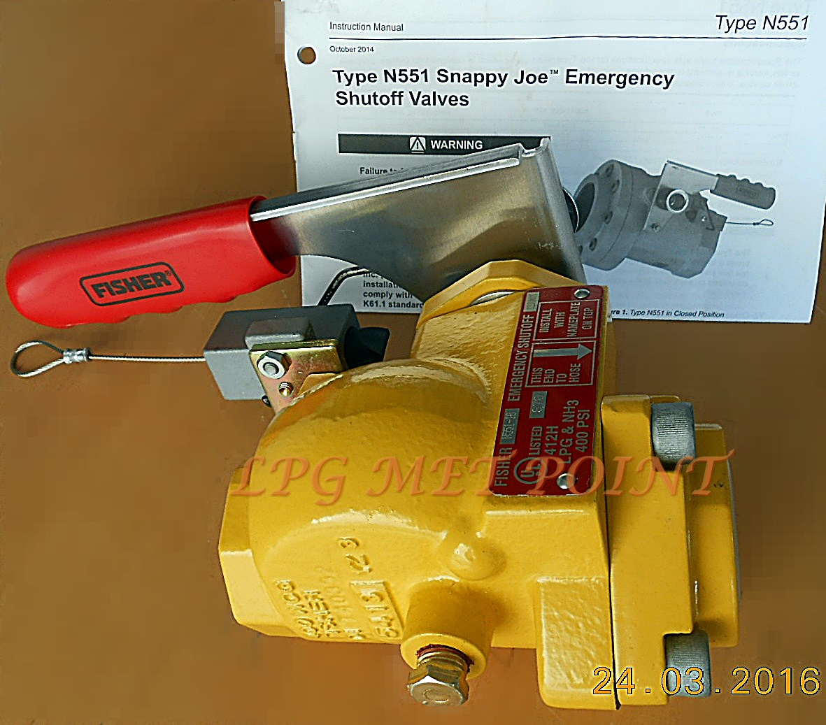 FISHER Emergency Shut off Valve รุ่น 551-10 (วาล์วดึงฉุกเฉิน)