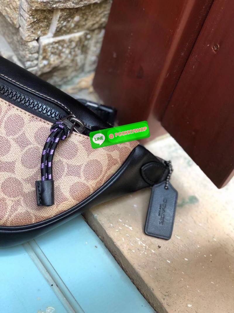 Coach 962 Rivington Belt Bag in Signature Canvas with Coach Patch