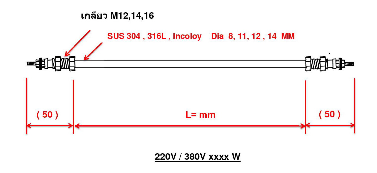 ฮีตเตอร์ทิวบิวลาร์ Tubular Heater