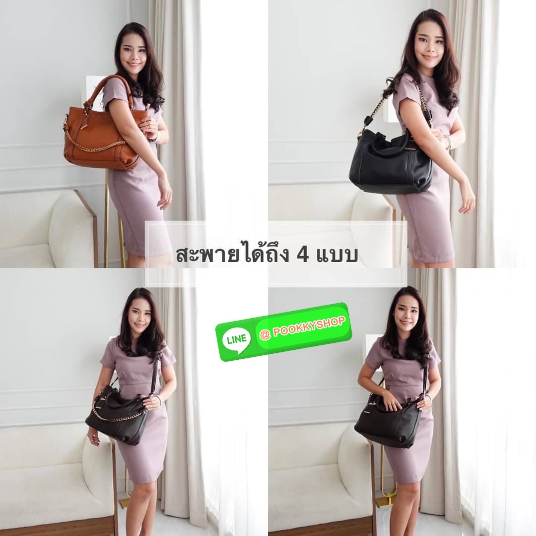 LUXE กระเป๋าเอนกประสงค์ สะพายได้ 3 แบบ เอาไปทำงานเหมาะมากๆ เพราะใส่ เอสี่ ได้ รุ่น Renaise (เรเนส) ใบใหญ่ แต่เบา! เริ่ดมากๆ สายสะพาย 2 เส้น สะพายได้ถึง 3 แบบ ลุคไหนก็เอาอยู่