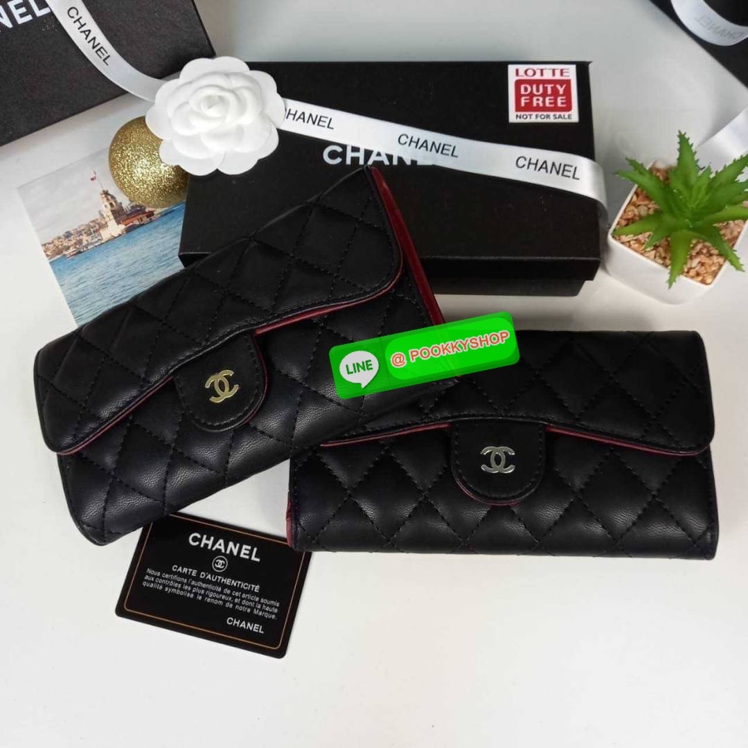 CHANEL ZIP LONG WALLET (CH366) VIP GIFT WITH PURCHASE (GWP) พรีเมี่ยมกิ้ฟ Limited Edition จาก CHANEL Duty Free **กระเป๋าสตางค์ใบยาว แบบพับ 3 ตอน ใช้งานแบบจุใจมาก ทรงสวย หรูหราอย่างมีระดับ ขนาดเหมาะมือ หยิบจับง่าย ภายในมีช่องใส่บัตร ธนบัตร และสามารถใส่เหรี