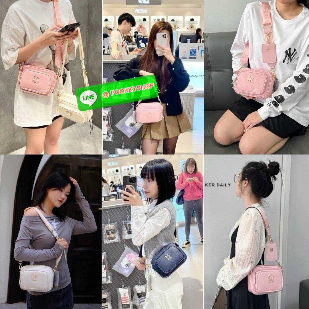 กระเป๋าNY สะพายข้าง ใส่โทรศัพท์ได้ทุกรุ่น แถมที่ใส่บัตร สายสปอร์ตปรับระดับได้
