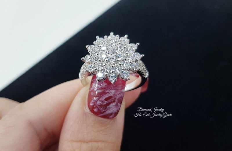Super Hi-End Quality !!!!!!! Chopard Ring แหวนเพชรแบรนด์โชพาร์ด จิวเวอรี่ระดับโลก ประดับด้วยเพชรสวิสคัดเกรดอย่างดีค่ะ งานสวยเลอค่ามากๆ เพชรใสมากๆๆๆ เล่นไฟดีเว่อร์ๆ ตัวเรือนสีเงิน ชุบทองคำขาว ใส่ออกมาเหมือนของแท้มากที่สุดแล้วค่ะ ด้านในแสตมป์ลึก Chopard ซื้