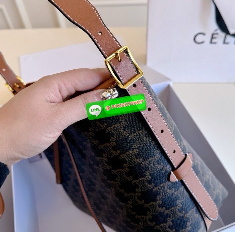 Celine Triomphe Tote Handbag / Celine Tote Bag / Celine Delightful Monogram Tote