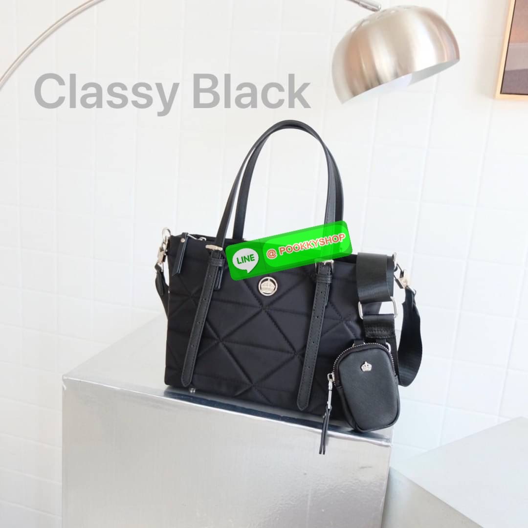 👑รุ่นขายดีล่าสุด กระเป๋า รุ่น COZY ทรง 𝗦𝗛𝗢𝗣𝗣𝗜𝗡𝗚 𝗕𝗔𝗚 size M (กลาง) ที่ผลิตจากวัสดุ Signature ของทางแบรนด์ 𝗡𝗬𝗟𝗢𝗡 𝗡