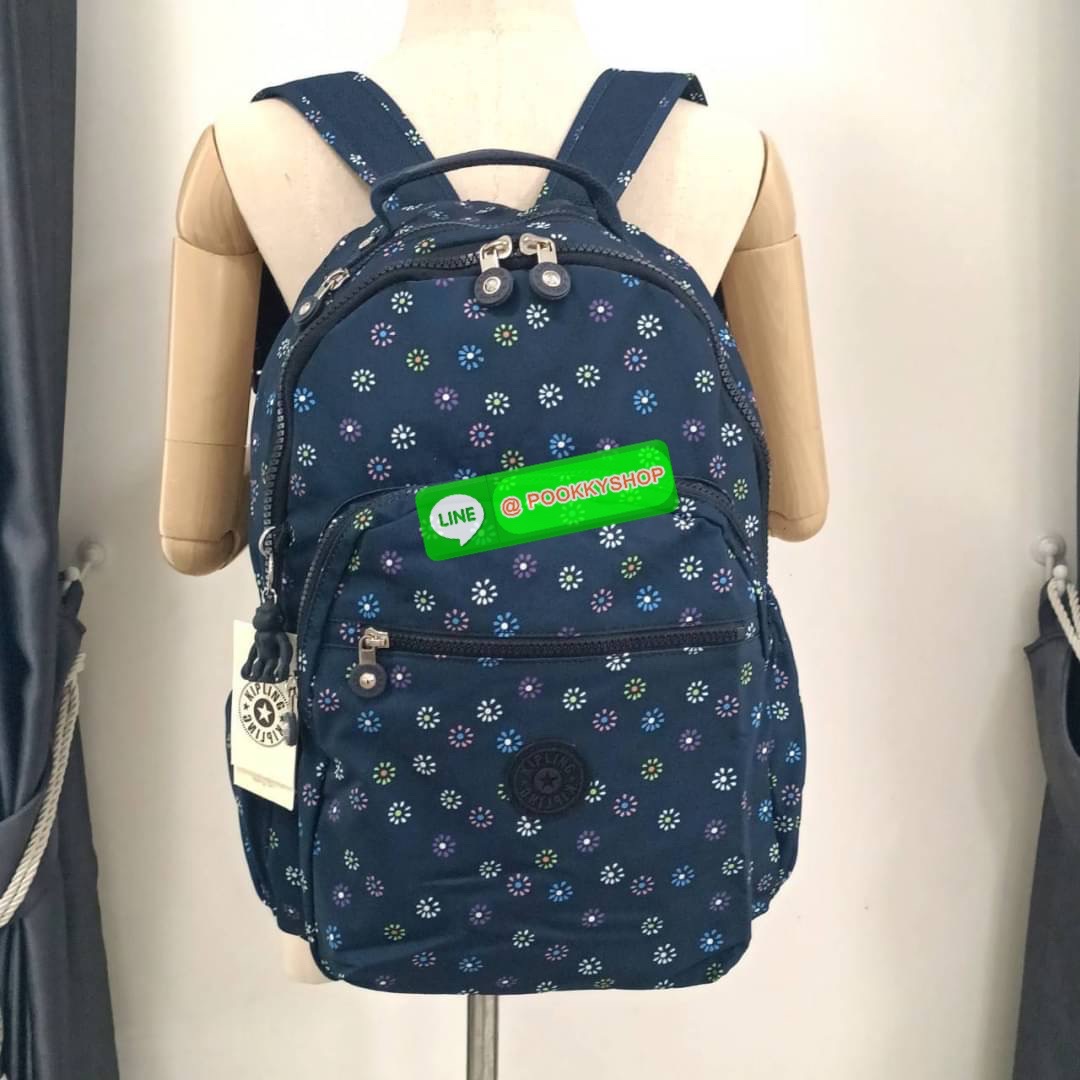 KIPLING Seoul Large 15" Laptop Backpack กระเป๋าเป้สะพายหลัง วัสดุด้านนอก Nylon ซับใน Polyester รุ่นใหม่เหมาะสำหรับเดินทางระยะสั้น จะซื้อใช้เองหรือมอบเป็นของขวัญก็สวยถูกใจผู้รับค่ะ💖