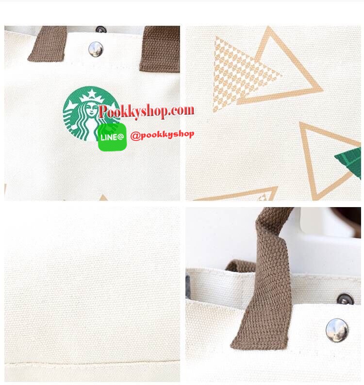 ReStock! พร้อมส่งอีกครั้งตามคำเรียกร้องค่ะ STARBUCKS COOLER BAG กระเป๋าถือหรือสะพายอเนกประสงค์ Limited Edition จาก STARBUCKS วัสดุ Canvas เนื้อหนาอยู่ทรงสวยแม้ไม่ใส่ของใบใหญ่กำลังดีน้ำหนักเบามาพร้อมหูหิ้วและสายสะพายยาวถอดได้เลื่อนปรับได้ เปิดปิดด้วยกระดุม