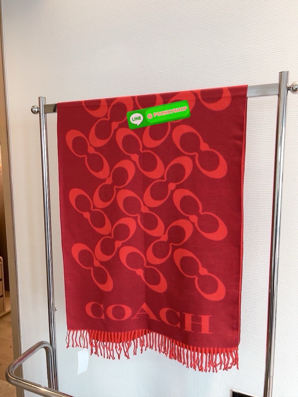 ðCoach Signature Silk and Wool Wrap Scarf ð 70% Wool and 30% Silk āļāđāļēāļāļąāļāļāļ Coach āļāļ·āļāđāļŦāļāđ āļāļāļŠāļąāļāļ§āđāļāļŠāļĄāđāļŦāļĄ āđāļāļ·āđāļāļāļļāđāļĄ āļĨāļēāļĒ Signature Coach Signature Silk and Wool Wrap Scarf Oatmeal