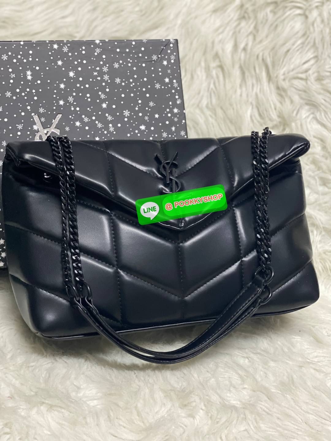 SAINT LAURENT Loulou Puffer Small shoulder bag material: leather internal details: fabric lining, internal zipped pocket colour of fastening: gold tone hardware adjustable chain and leather shoulder strap magnetic fastening