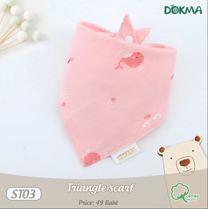 DOKMA Kids ผ้ากันเปื้อนสามเหลี่ยม cotton