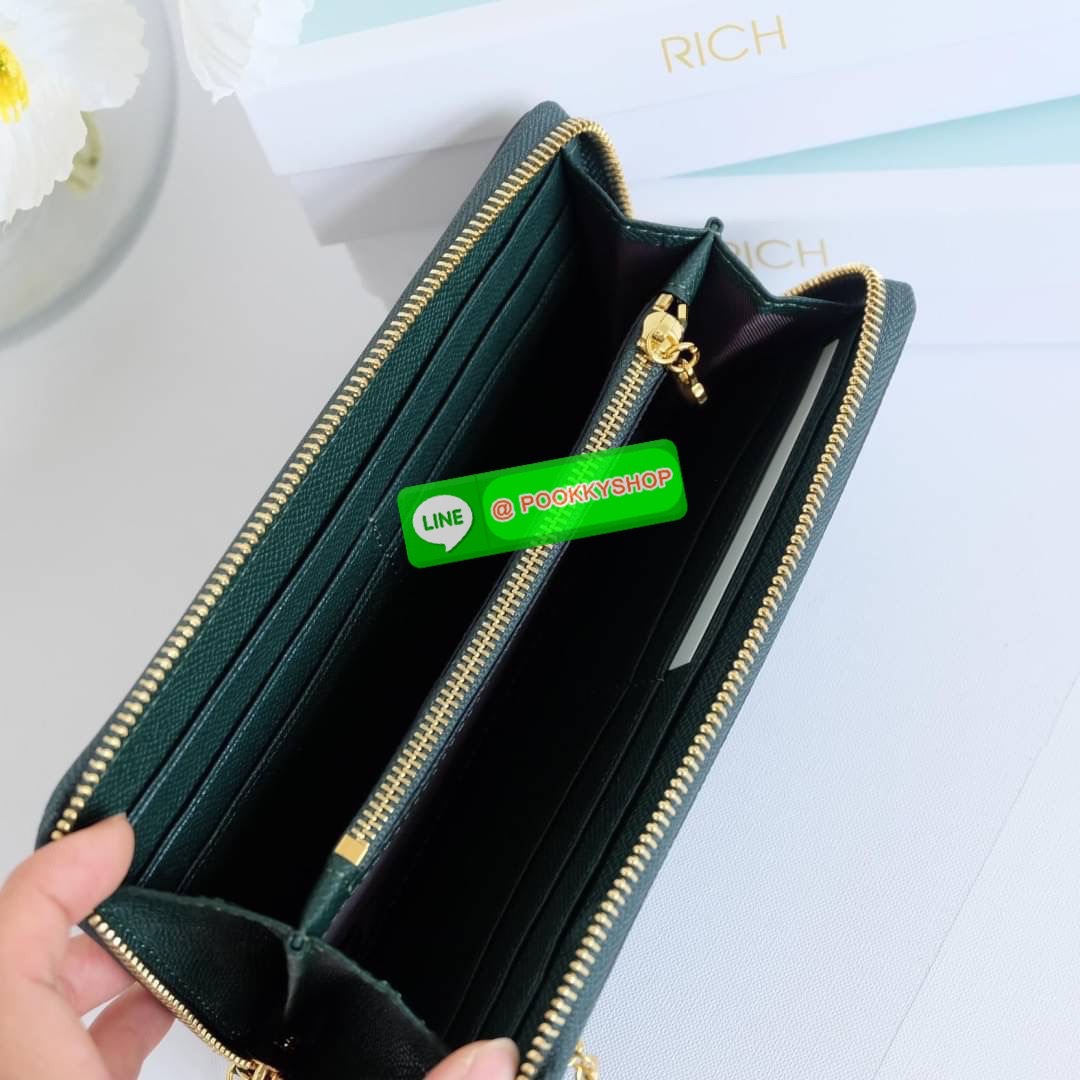 KEEP • Super Rich Collection 8 ( Long Wallet )• กระเป๋า สตางค์ขนาดยาว ซิปรอบ ภายใน จุของคุ้ม ใส่บัตร ใส่มือถือ มีช่องใส่เหรียญแยกอีกด้าน ใส่แบงค์พันได้ไม่ต้องพับ ใบจริงสวยมาก ได้ไปรับทรัพย์ทวีคูณแน่นอนค่ะ Don’t miss !!