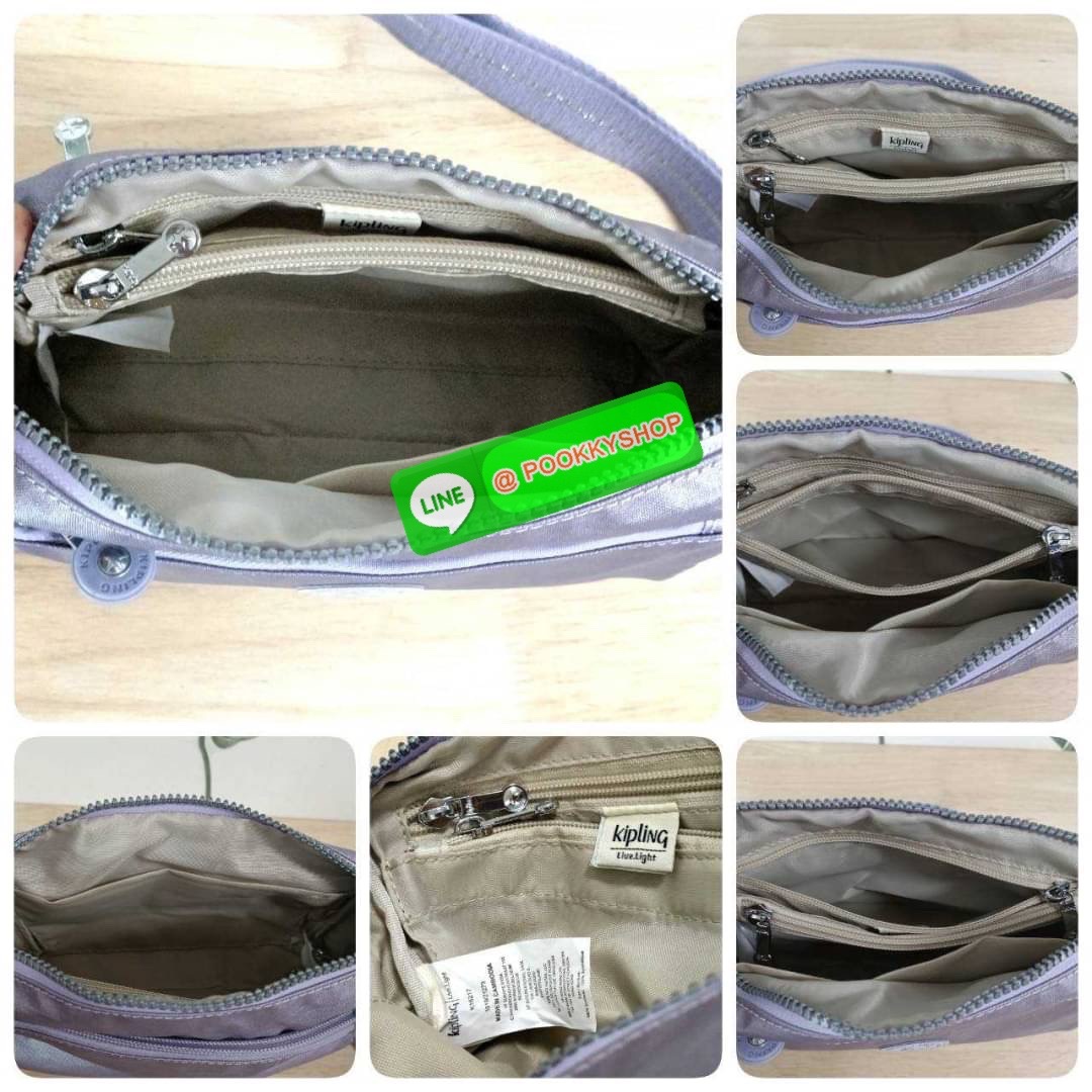 KIPLING Monkey program K16217 Seoul up sling bag รุ่น 3 ซิป สะพายข้าง ขนาดเล็กทรงสี่เหลี่ยมผืนผ้า วัสดุ Nylon 100% หลากหลายฟังก์ชั่นใช้งาน ครบครันในใบเดียว