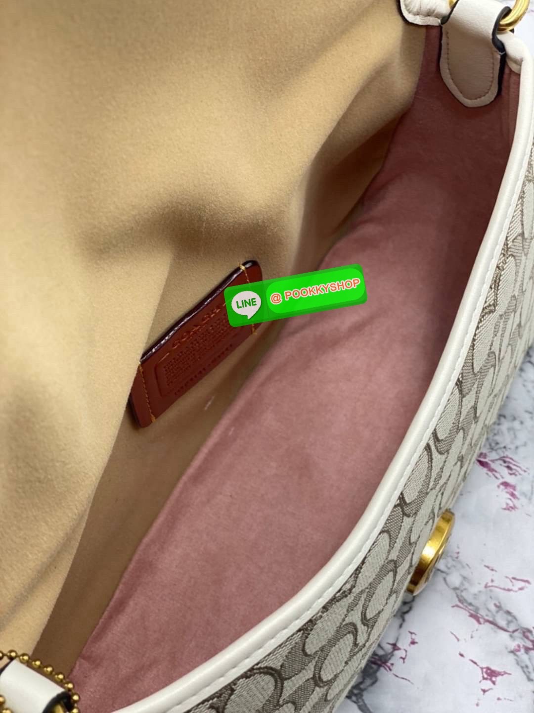 Coach CJ854 Soft Tabby Shoulder Bag In Signature Jacquard Features denim