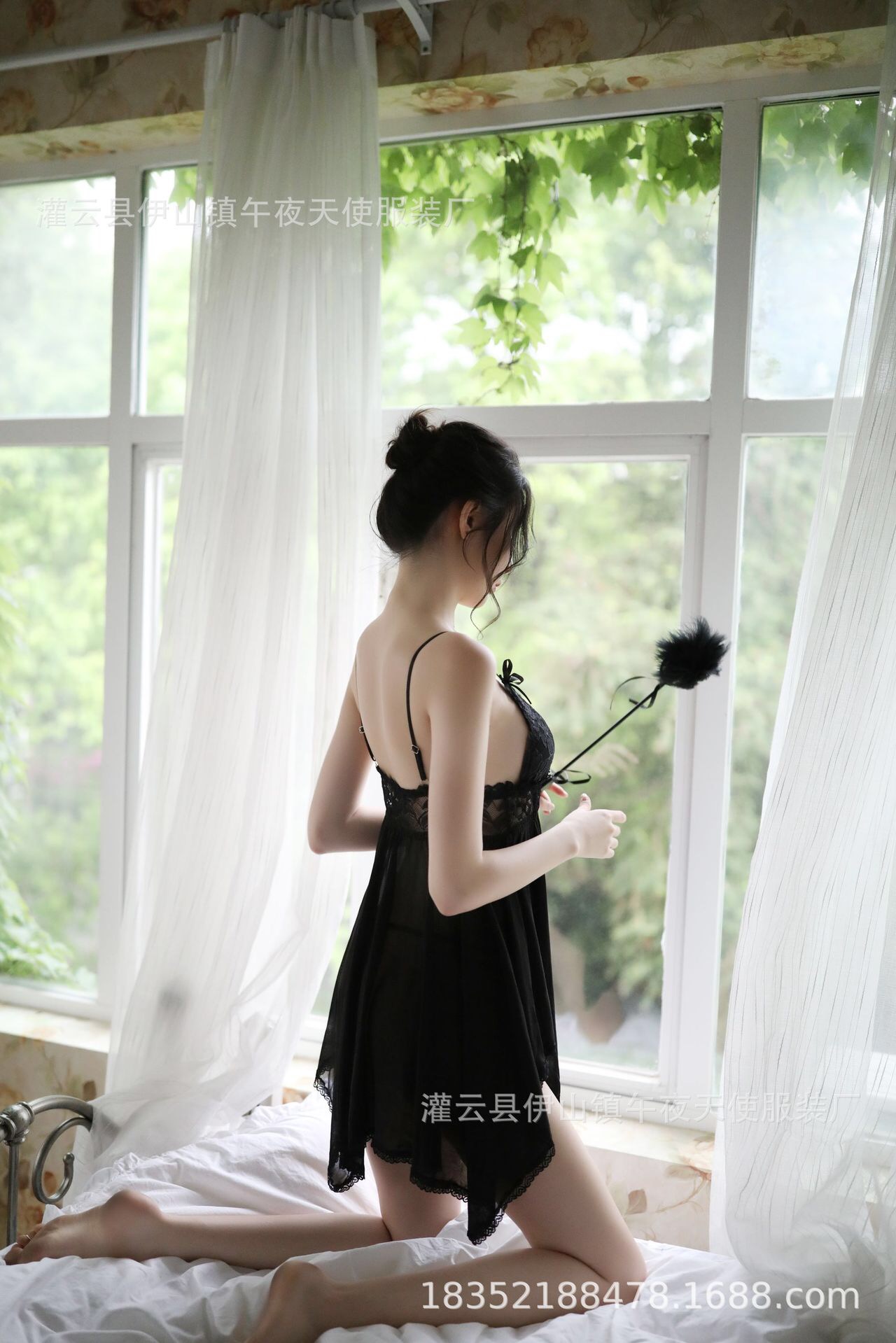 ชุดนอนเซ็กซี่ ชุดนอนซีทรู แต่งลูกไม้ ช่วงอก ชายเล่นระดับ เนื้อผ้าเกรดพรีเมี่ยม ทิ้งตัว สวยหรู มากคะ +G-string เข้าชุดคะ สำเนา