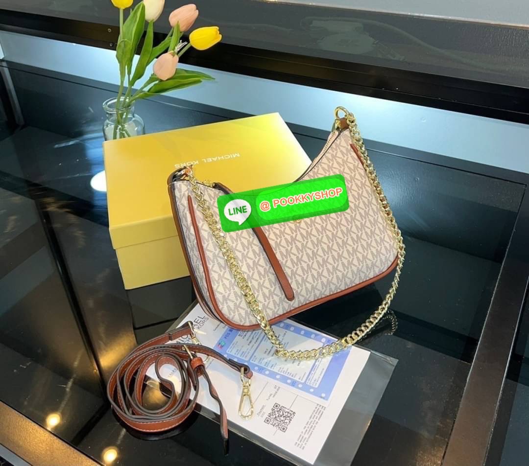 พร้อมส่ง พอร์ช MK MICHAEL KORS มีสายยาว / สายโซ่หนังซาเฟียโน สายโซ่คล้องไหล่ สายสะพายยาวปรับ-ถอดได้