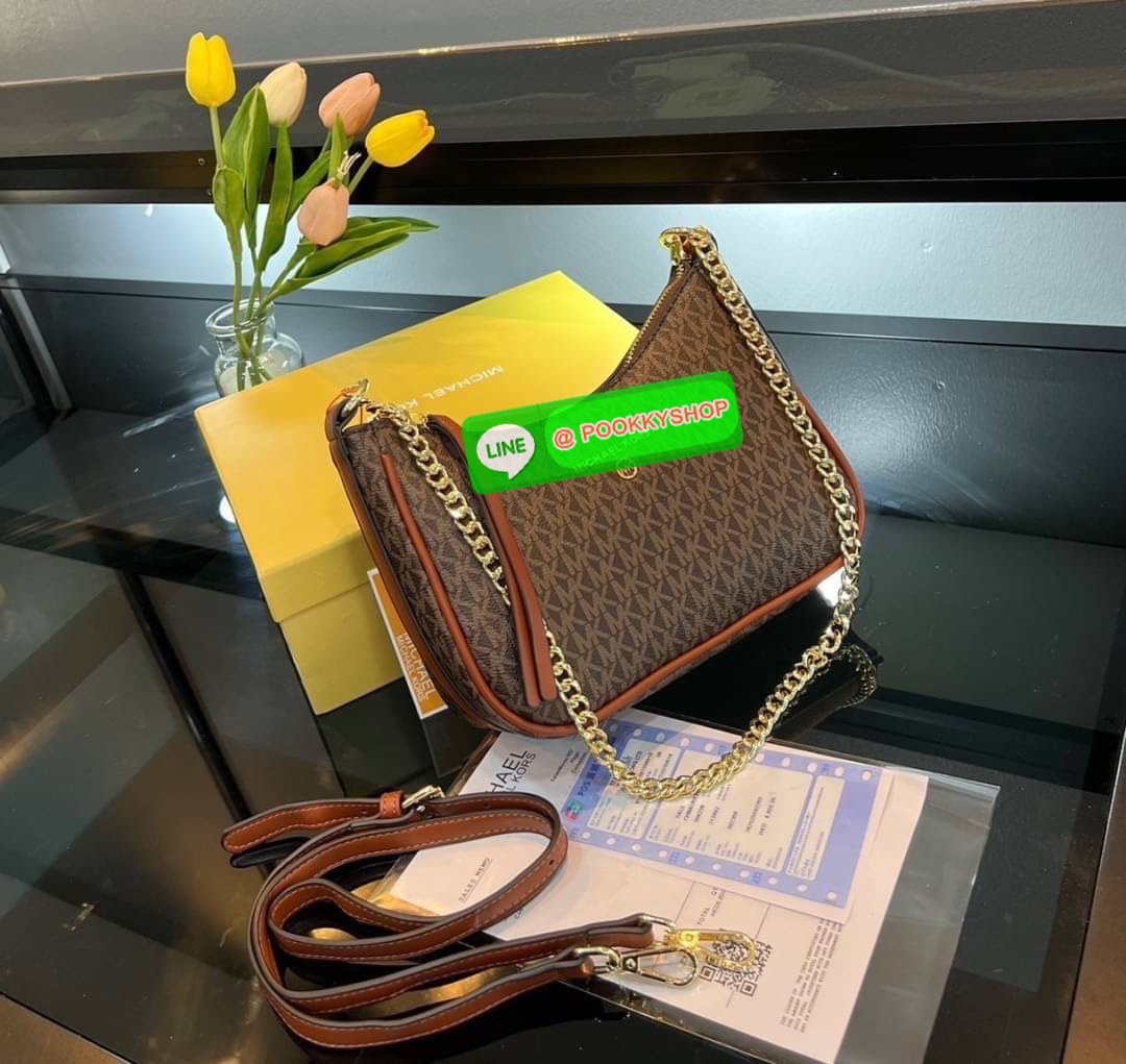 พร้อมส่ง พอร์ช MK MICHAEL KORS มีสายยาว / สายโซ่หนังซาเฟียโน สายโซ่คล้องไหล่ สายสะพายยาวปรับ-ถอดได้