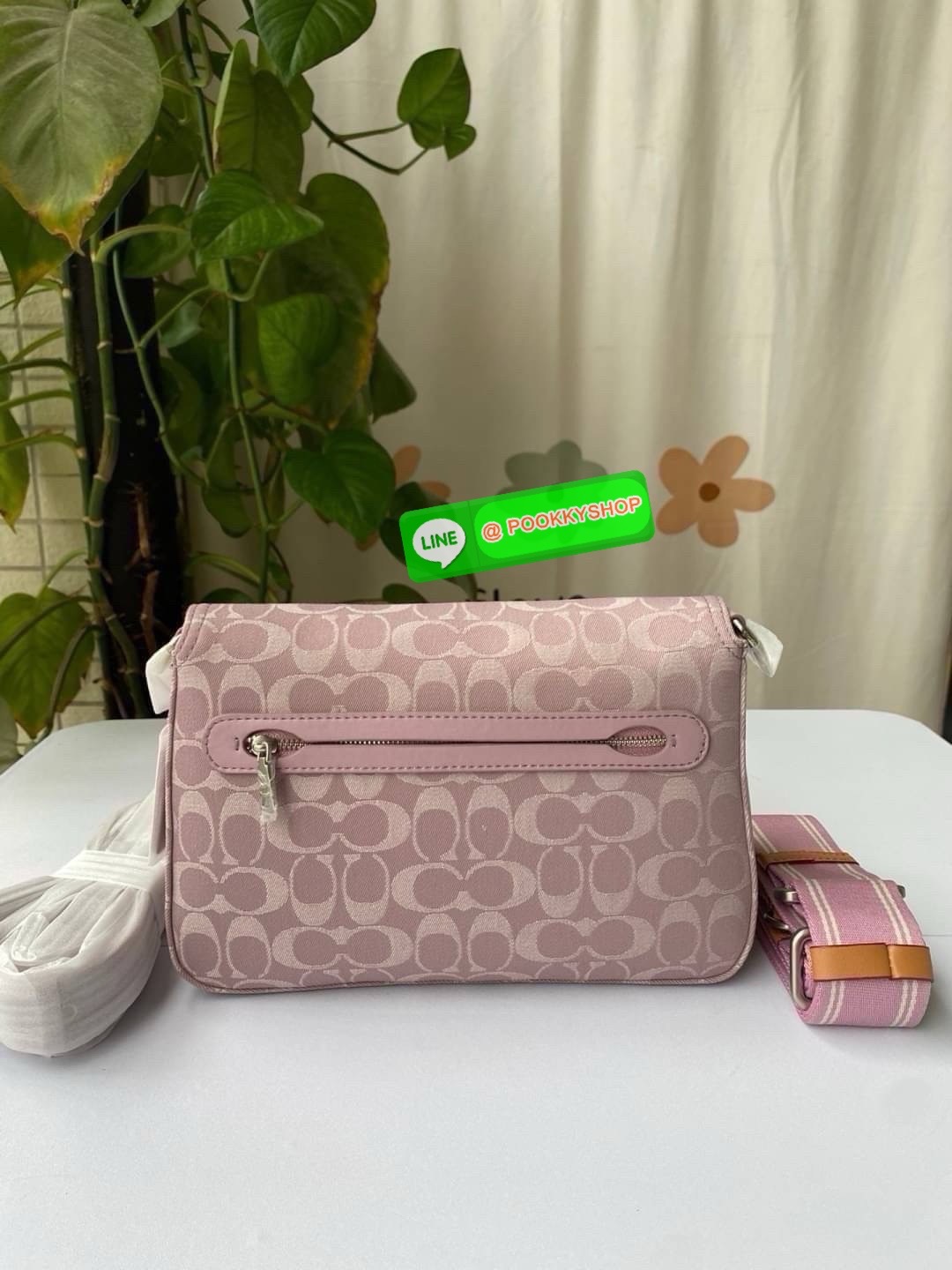 Coach CJ854 Soft Tabby Shoulder Bag In Signature Jacquard Features denim