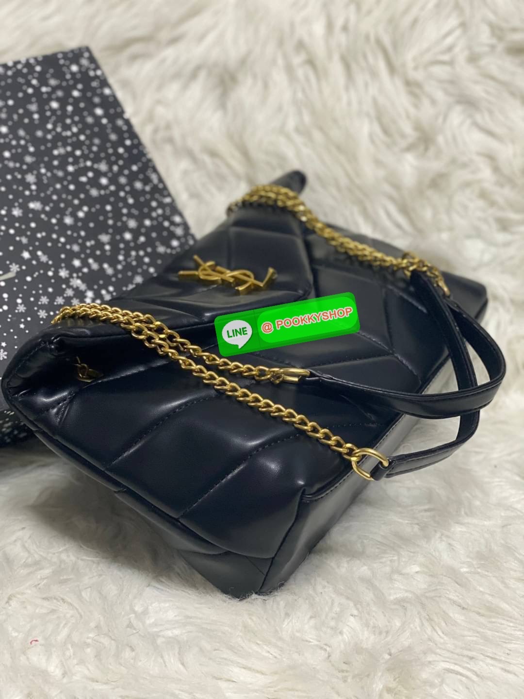 SAINT LAURENT Loulou Puffer Small shoulder bag material: leather internal details: fabric lining, internal zipped pocket colour of fastening: gold tone hardware adjustable chain and leather shoulder strap magnetic fastening