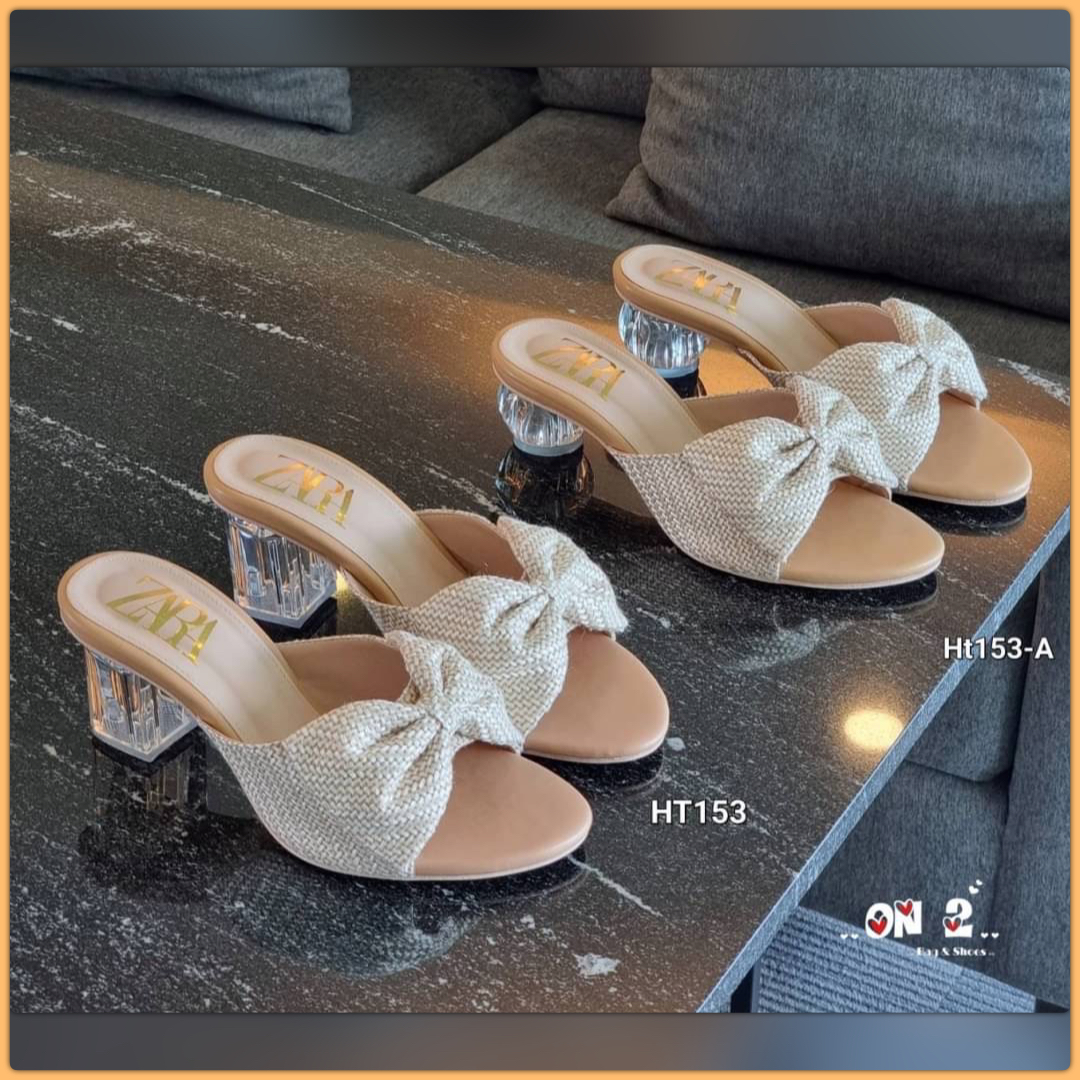 New arrival แบบมาใหม่ค่ะ Zara ส้นแก้ว ผ้ากระสอบโบตัวใหม่ งานดีมากกก งานแนวนี้ คือ ปังมาก กระสอบปีนี้ต้องให้ นางค่ะ น่ารักมากกกก ดีเทลสวยเป๊ะ เป็นส้นมาสองแบบนะคะเป็นแก้วกลมและแก้วเหลี่ยมน่ารักมากกก